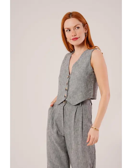 Kırçıllı Desen Antrasit Takım