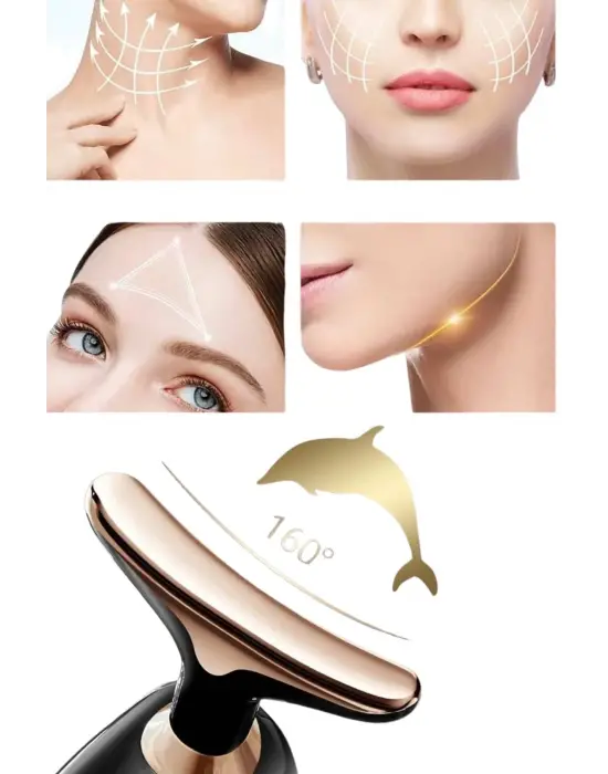 Kırışıklık Giderici Yüz Masaj Aleti Pilli Cilt Bakım Cilt Sıkılaştırma Derinlemesine Temizler