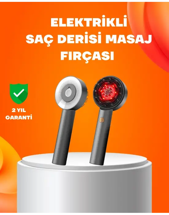 Kırmızı Işık Terapi Saç Derisi Masaj Tarağı 3 Modlu Yağ Hazneli