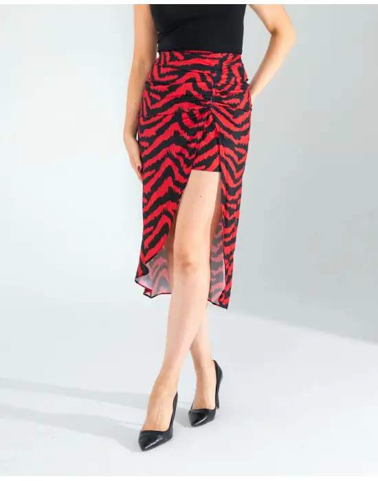 Trend Yandan Büzgülü Etek