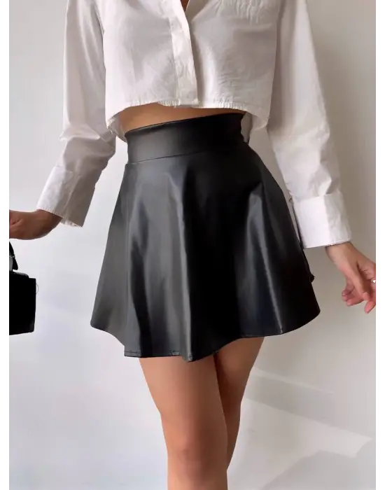 Kısa deri çan etek h26599