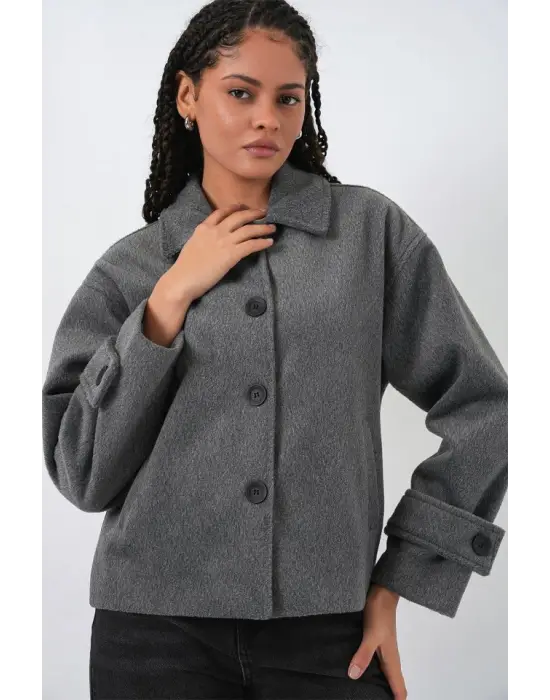 Kısa Kaşe Ceket 0724 - Antrasit