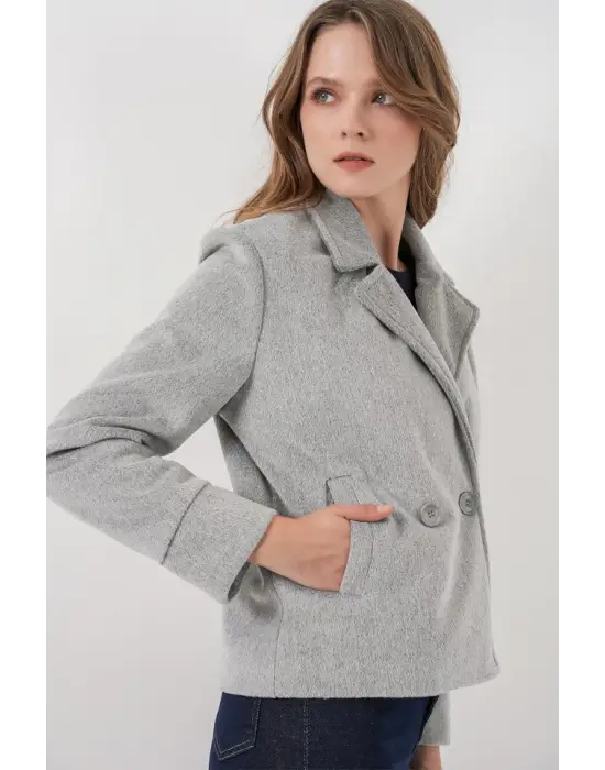 Kısa Kaşe Ceket 0725 - A.Gri
