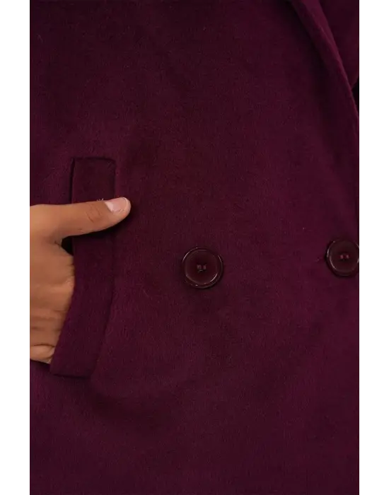 Kısa Kaşe Ceket 0725 - Bordo