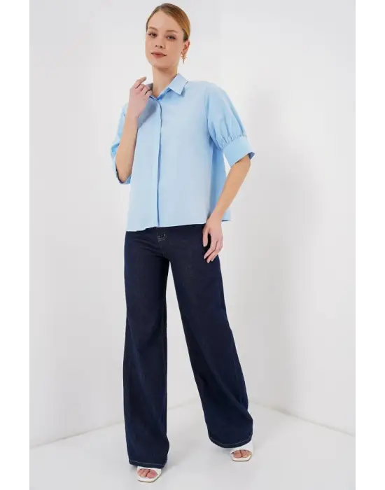 Kısa Kol Gömlek 20312 - Mavi