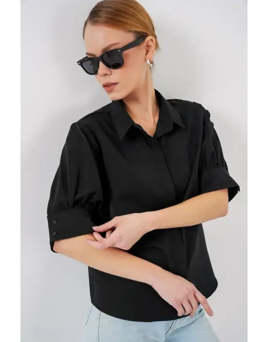 Kısa Kol Gömlek 20312 - Siyah