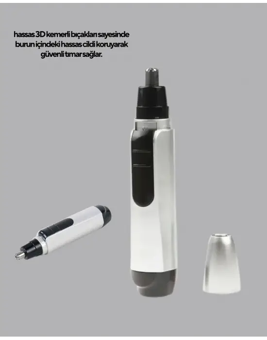 Kişisel Burun Ve Kulak Tıraş Makinesi 3d Kavisli Bıçak Ve Kompakt Tasarım