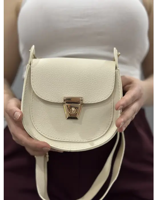 Omarı Şık Bej Cilt Çanta