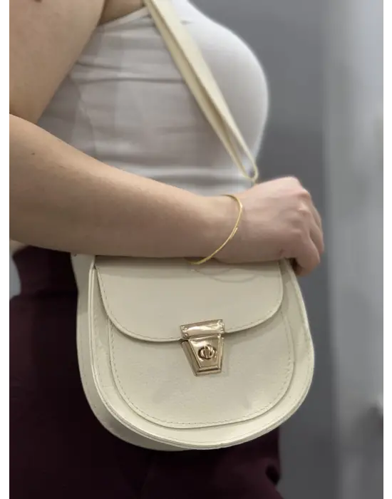 Omarı Şık Bej Cilt Çanta