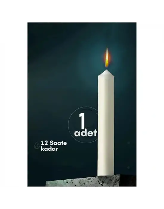 Klasik Mum1 Adet - Kokusuz Mum