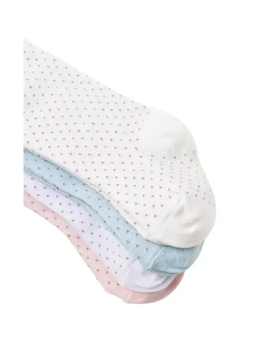 Omarı Ekru Renkli Puanlı Külotlu Çorap