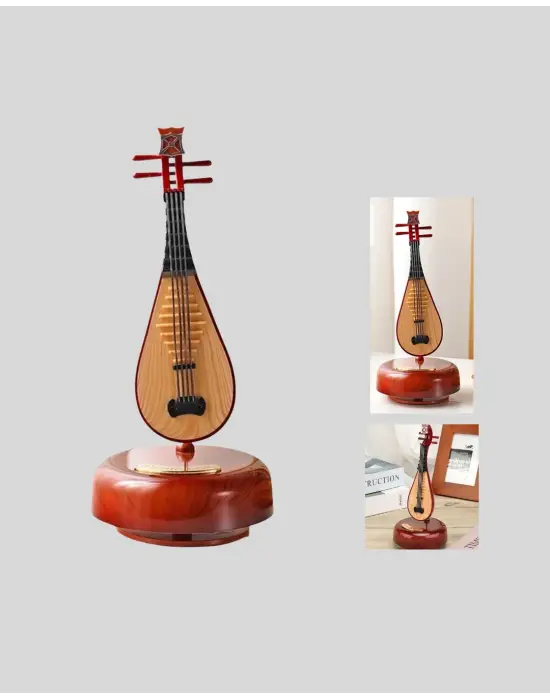 Klasik Ud Figürlü Melodili Müzik Kutusu Şık Hediyelik