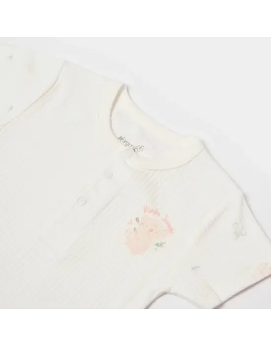 Omarı Pembe Jungle Temalı Bebek Body