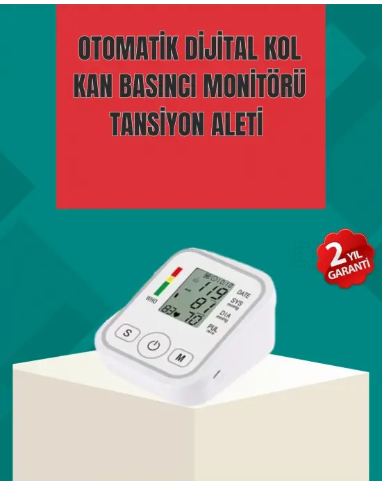 Kol Tipi Lcd Ekranlı Elektronik Tansiyon Monitörü