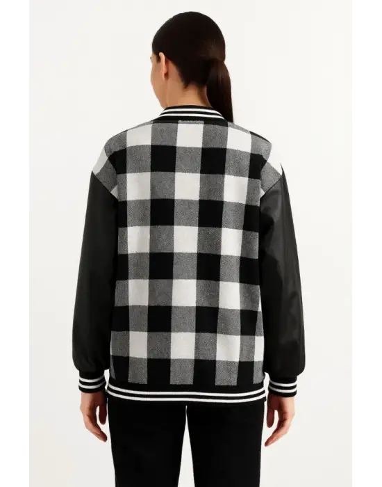 Gri Suni Deri Astarlı Oduncu Ceket