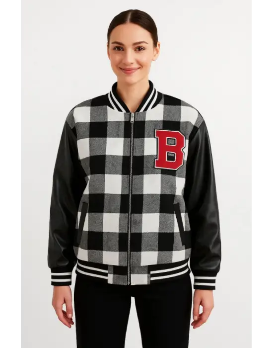 Gri Suni Deri Astarlı Oduncu Ceket