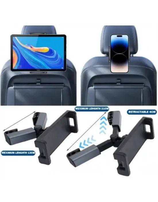 Koltuk Arkası Ayarlanabilir Tablet Telefon Tutucu