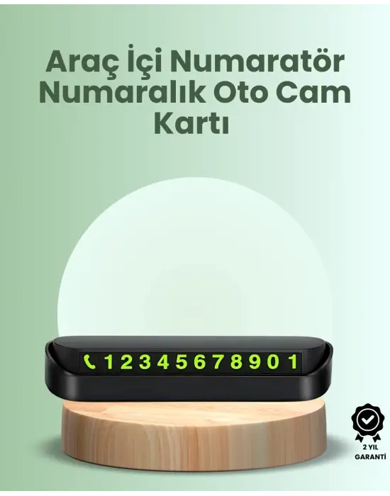 Kompakt Fosforlu Park Numaratörü – Gündüz Şıklığı, Gece Görünürlüğü