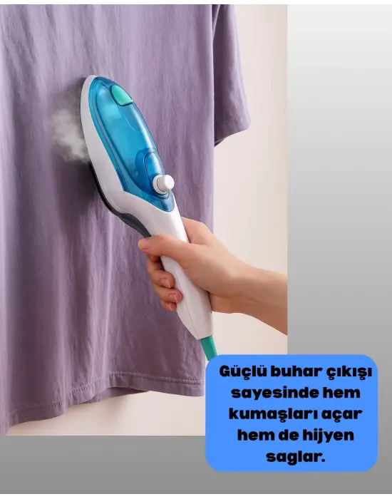 Kompakt Seyahat Tipi Buharlı Ütü Pratik Kırışıklık Açıcı