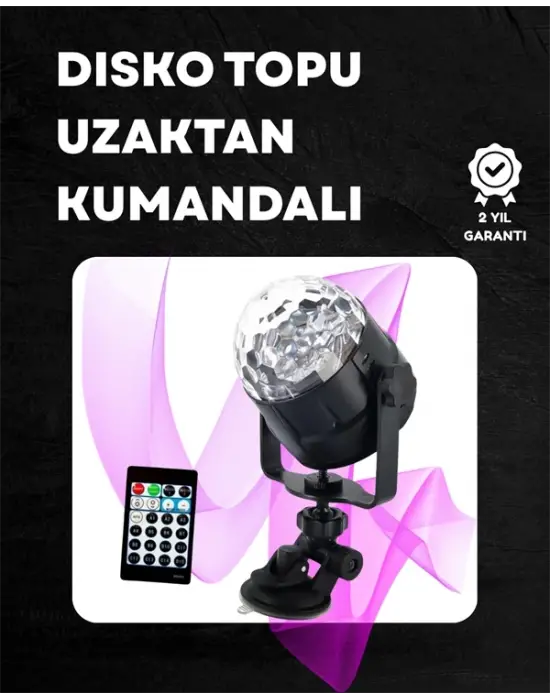 Kompakt Tasarımlı, Döner Renkli Led Disko Topu - Ev Ve Profesyonel Kullanım
