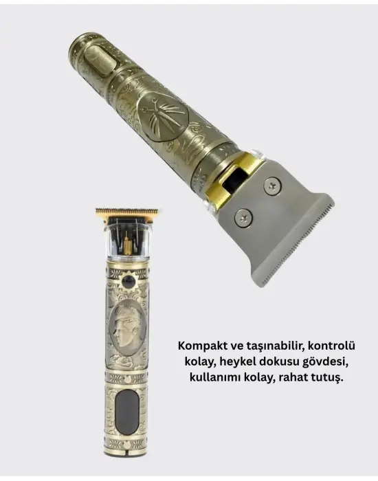 Kompakt Tasarımlı, Güçlü Motorlu Saç Sakal Kesme Makinesi Ve 4 Kılavuz Tarak