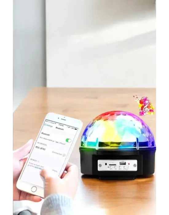 Kompakt Tasarımlı, Telefon Kontrollü Disko Topu Işıkları