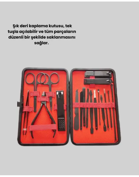 Kompakt Ve Şık Tasarımlı 17 Parça Bakım Seti