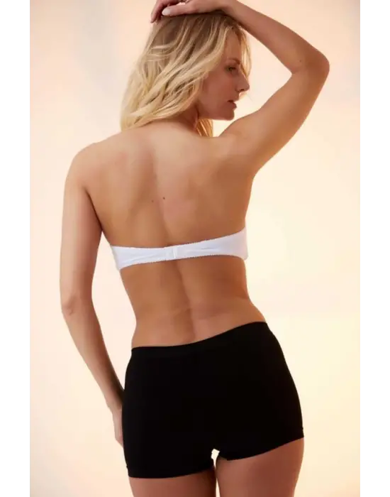 Omarı Dikişsiz Kadın Boxer Siyah Şort - Rahatlık Ve Şıklık