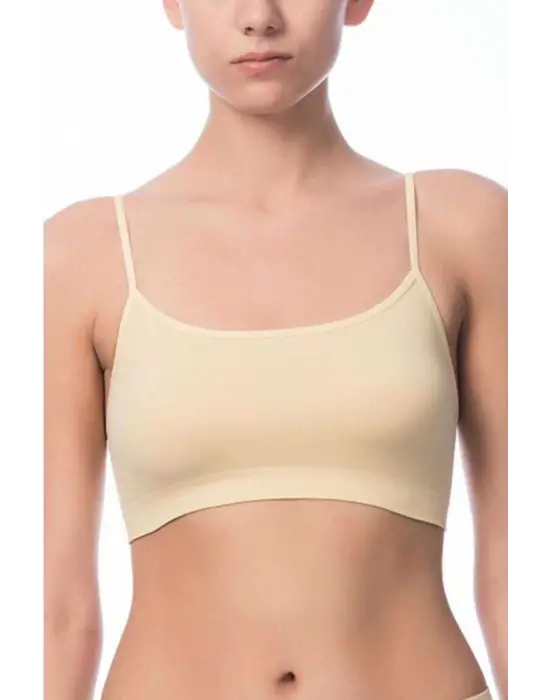 Omarı İnce Askılı Dikişsiz Ten Büstiyer