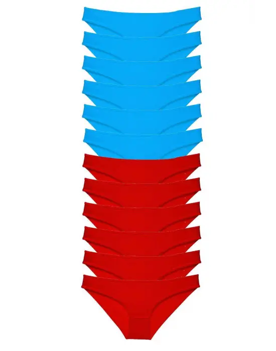 Omarı Yumuşak Likralı Kadın Slip Külot Seti