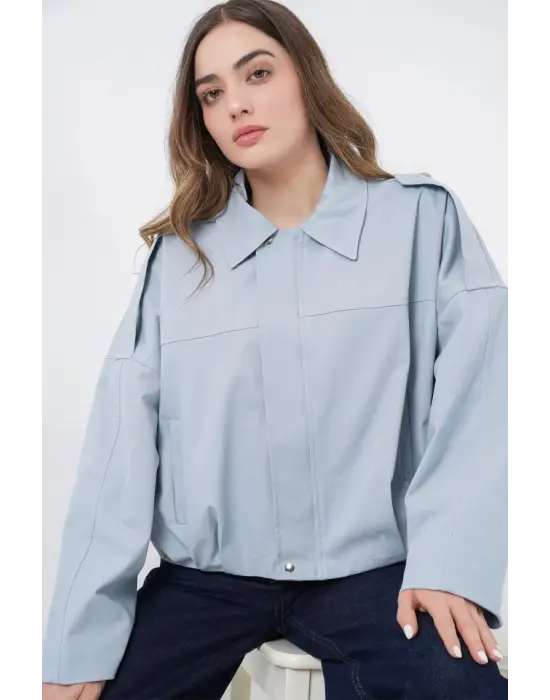 Kot Bomber Ceket 0737 - Mavi