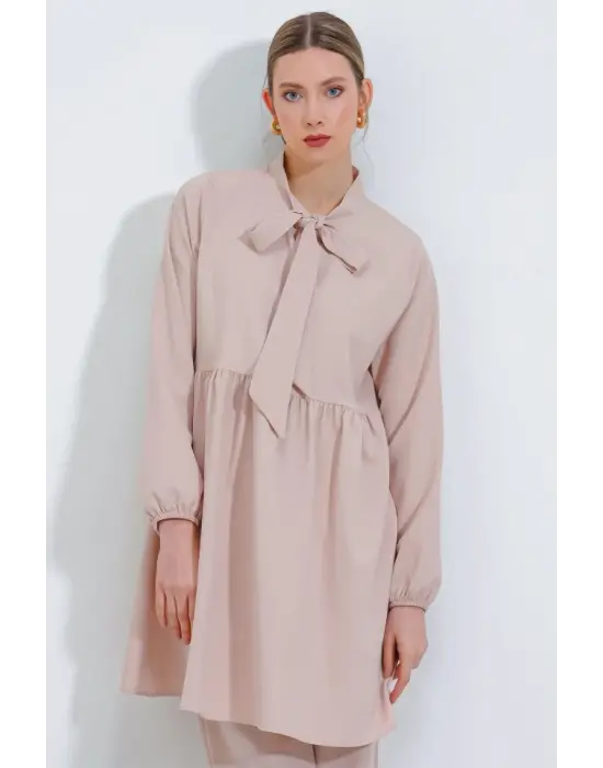 Krem Örme Pantolon Tunik Alt Üst Takım 6654