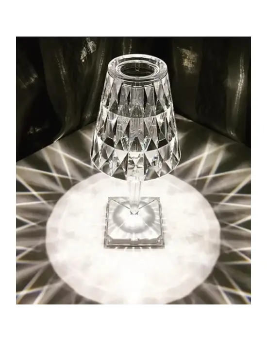 Kristal Abajur Led Kumandalı Ve Dokunmatik Masa Lambası