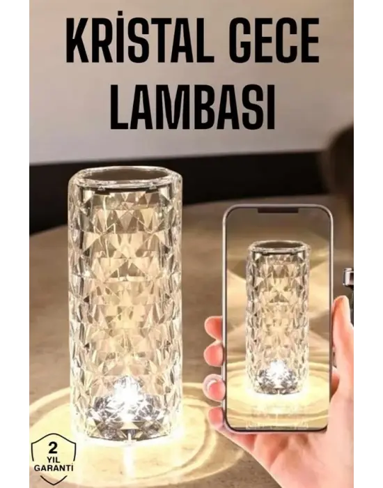 Kristal Dokunmatik Ve Kumandalı Masa Ve Gece Lambası
