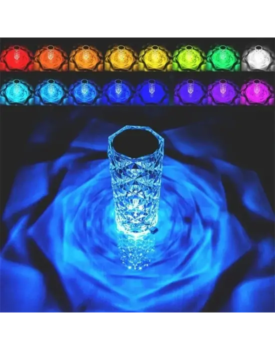 Kristal Led Kumandalı Ve Dokunmatik Masa Lambası