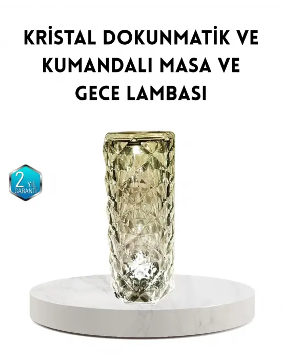 Kristal Rgb Led Masa Lambası – Renkli Kumandalı Işık, Dekoratif Ve Enerji Tasarruflu