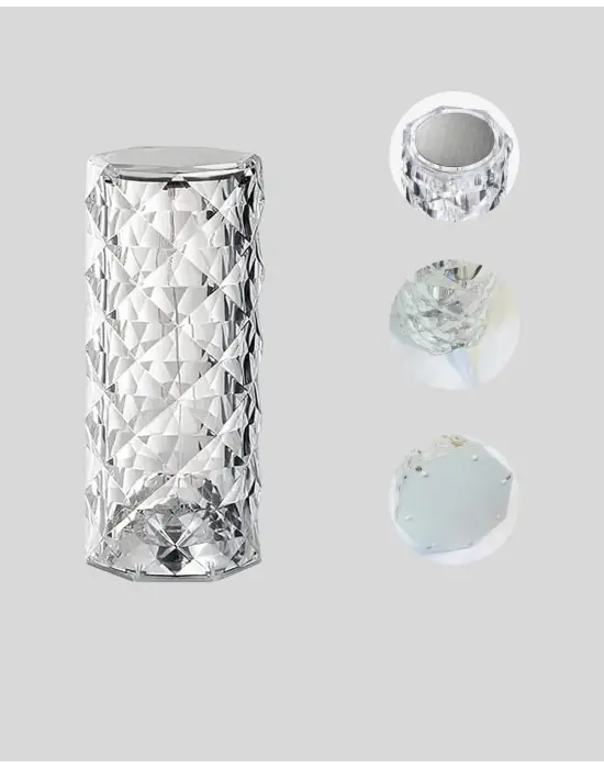 Kristal Rgb Led Masa Lambası – Renkli Kumandalı Işık, Dekoratif Ve Enerji Tasarruflu