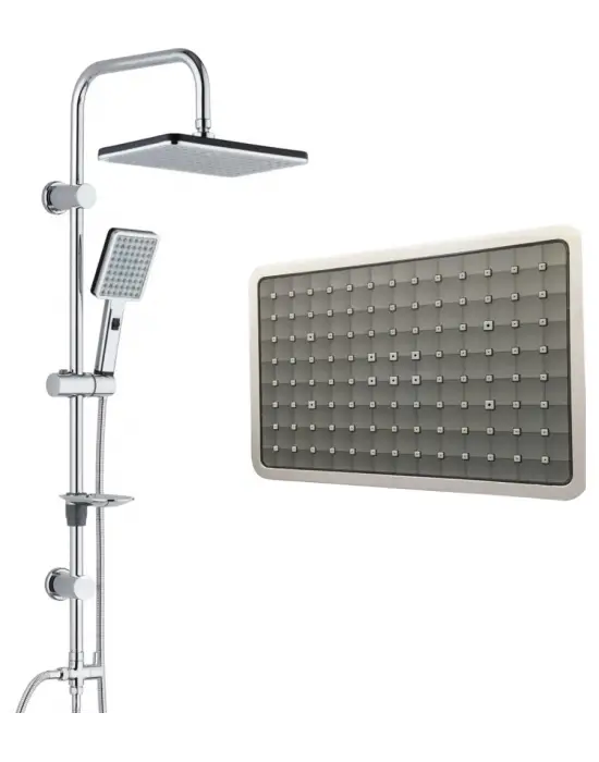 Omarı Krom Yağmurlama Sistemli Tepe Duş Seti - Şık Tasarım ve Fonksiyonellik