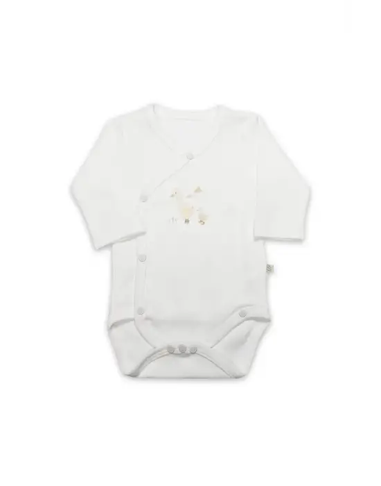 Kruvaze  Body Uzun Kol Welcome Baby Duck 17108 Sarı