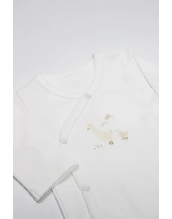 Kruvaze  Body Uzun Kol Welcome Baby Duck 17108 Sarı