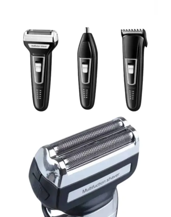 Kulak Burun Kıl Kesme Ense Yanak Tıraş Seti 3 Başlıklı Profesyonel