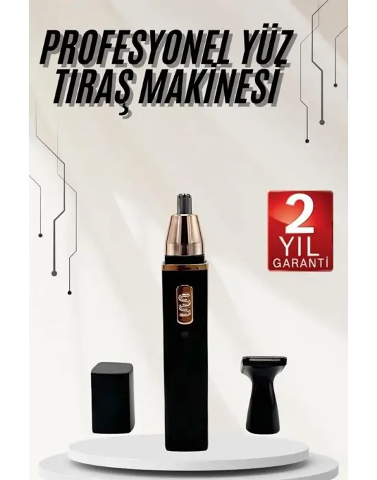 Kulak Burun Tıraş Makinesi Taşınabilir Şarjlı 3 Başlıklı Uzun Ömürlü