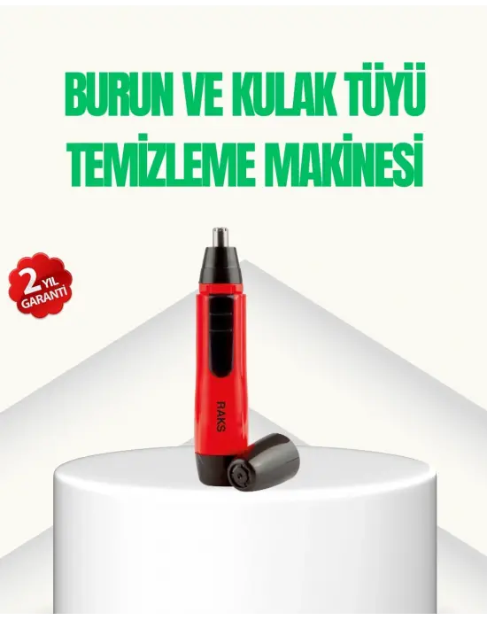 Kulak Burun Tüy Temizleme Makinası Pilli Kırmızı Ergonomik