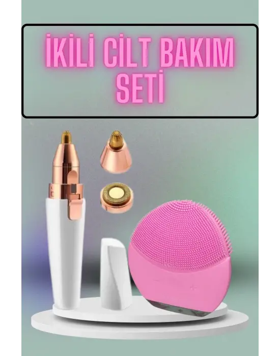 Kulak Burun Ve Yüz Epilasyon Aleti Ve Yüz Masaj Aleti İkili Cilt Bakım Seti