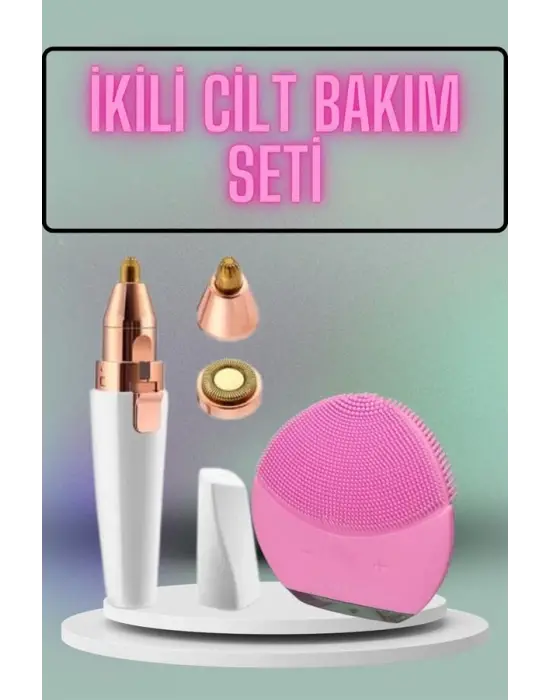 Kulak Burun Ve Yüz Epilasyon Aleti Ve Yüz Masaj Aleti İkili Cilt Bakım Seti