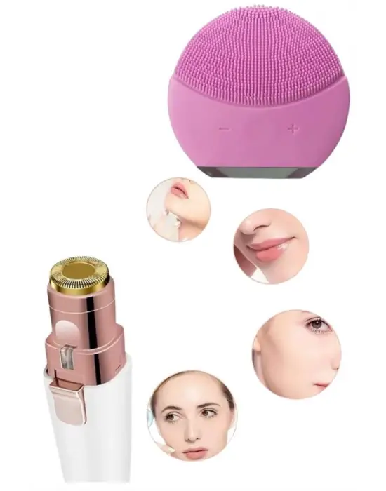 Kulak Burun Ve Yüz Epilasyon Aleti Ve Yüz Masaj Aleti İkili Cilt Bakım Seti