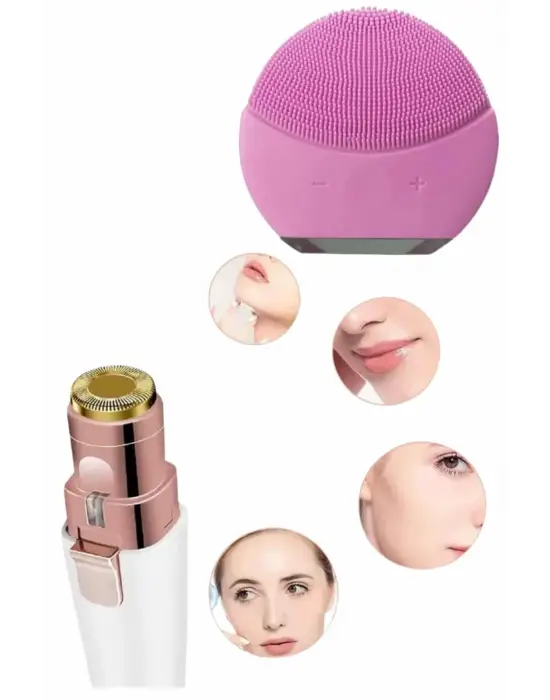 Kulak Burun Ve Yüz Epilasyon Aleti Ve Yüz Masaj Aleti İkili Cilt Bakım Seti