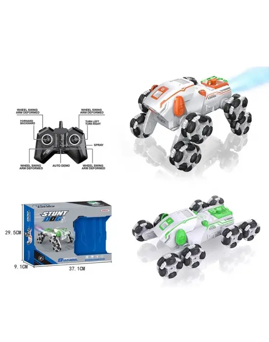 Omarı Kumandalı Buharlı Stunt Köpek Araba - Eğlenceli Oyuncak