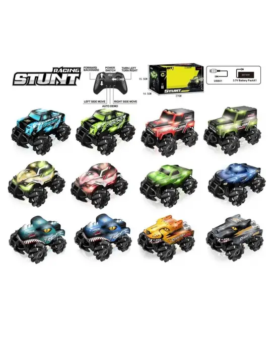 Omarı Kumandalı Stunt 4X4 Işıklı Araba