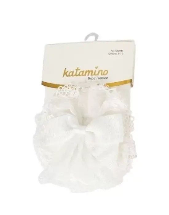 Omarı Kurdele Detaylı Bebek Külotlu Çorap Asorti